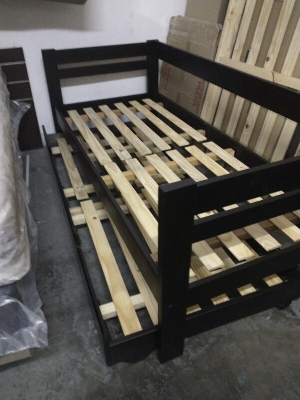 Divan Cama Con Carro Cama Pino Lustrado Cod. 207- Pacifico