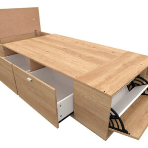 Base Box 1 Plaza 0.82 X 1.90- 2 Caj. 1 Baul, Zapatero- 57024