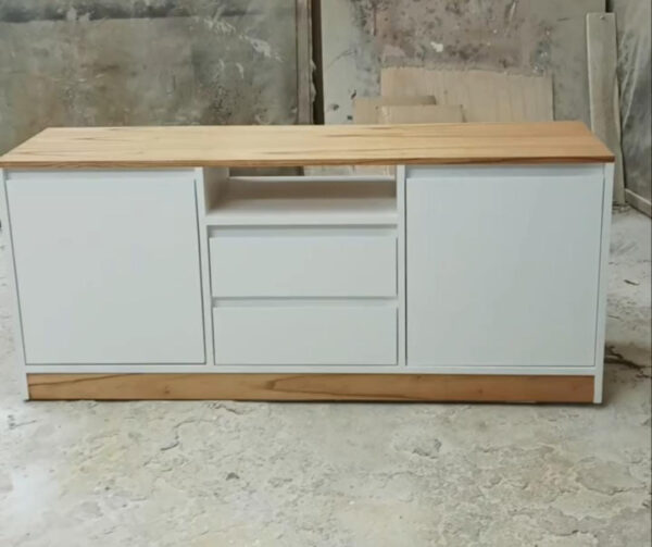 Rack P- Led Visby Mdf Laqueado Blanco- Paraiso 140 X 60 X 40