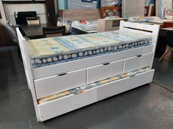 Divan Cama Con Cajones Y Carro Cama. Pino Lustrado Cod. 216
