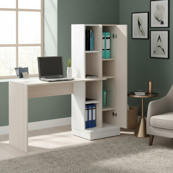 Escritorio Organizador Con Biblioteca 130 X 136 X 45 Oes 110