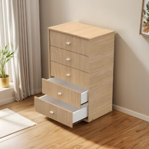 D_997035-MLA96197544936_102025-F.jpg Chifonier Milenial Cajonera 5 Cajones Correderas Metálicas Color Malta