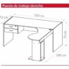 Escritorio En L, Puesto De Trabajo Derecho Cod. 913 Modern
