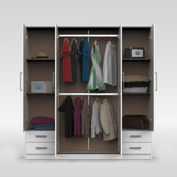 Ropero Placard Organizador 4 Puertas- 4 Cajones- Pac170