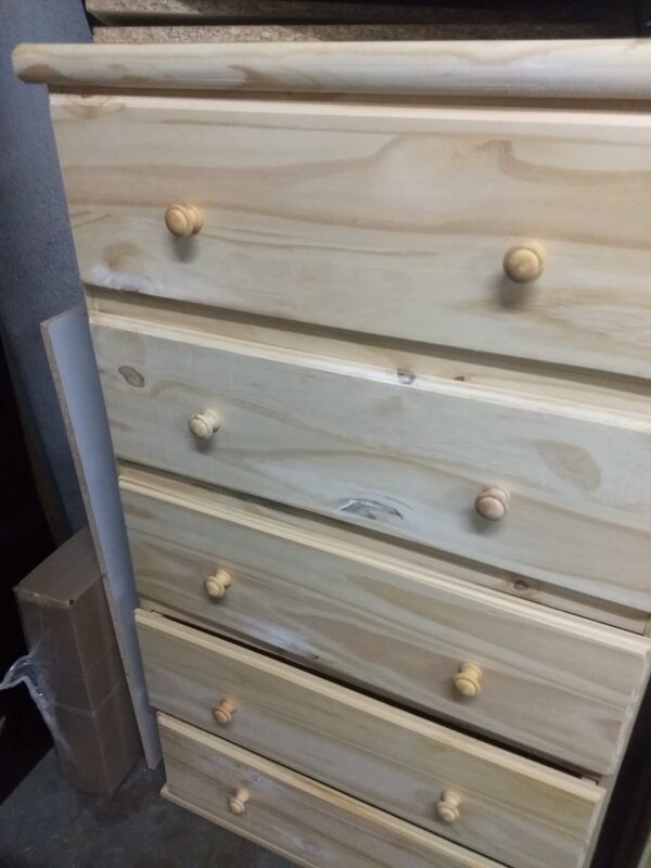 D_999302-MLA50192210267_062022-F.jpg Cajonera Chiffonier 5 Cajones Gigante. Pino Sin Lustre