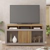 D_669766-MLA80894873410_122024-F.jpg Banqueta Dragon Tv De Hasta 55 Pulgadas Para Sala De Estar Con Nichos Organizadores Y Puerta Corredera, Color Fendi Buriti