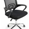 Dlf Sillon Escritorio Con Rueda- Base Cromada Con Negro Tms8