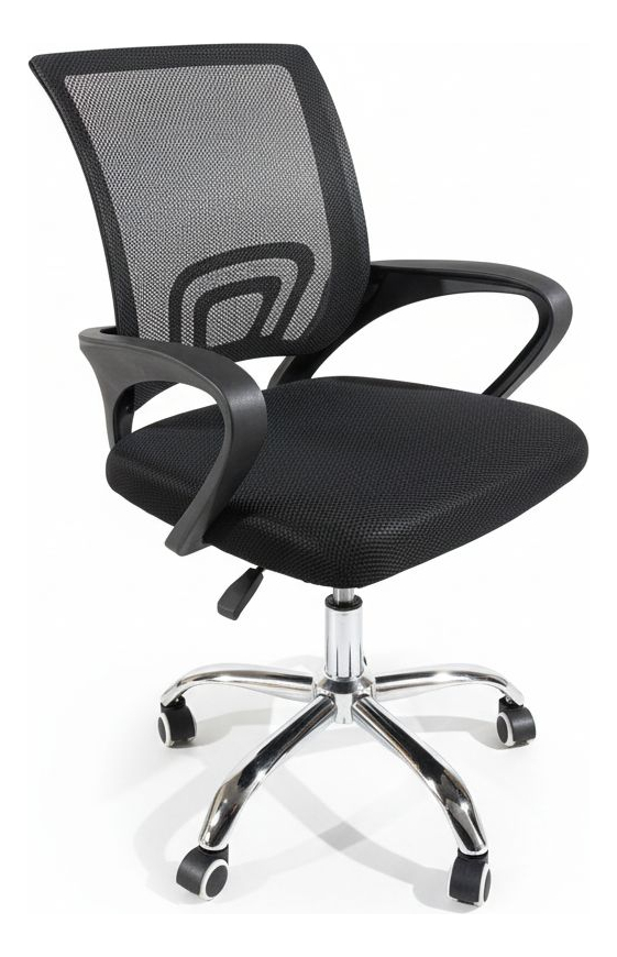 Dlf Sillon Escritorio Con Rueda- Base Cromada Con Negro Tms8