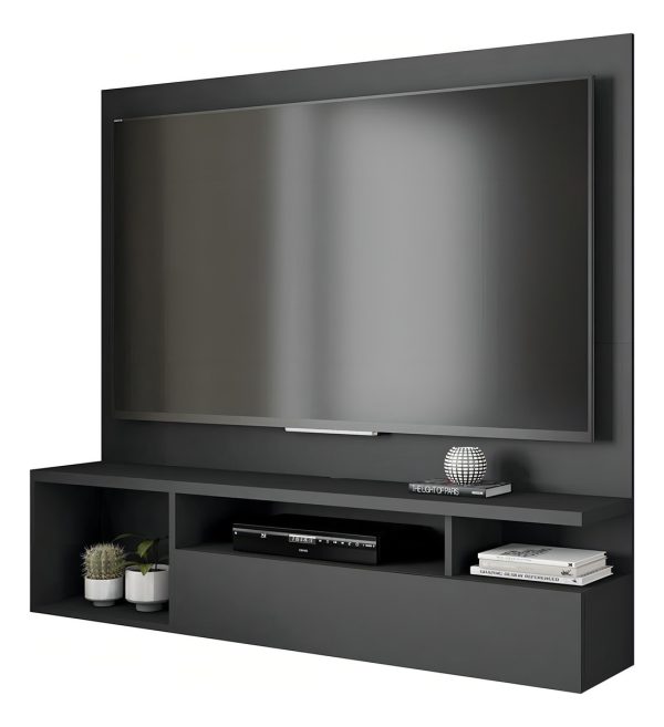 Panel Para Tv De Hasta 55 Pulgadas Brasil 1 Puerta Negro