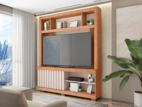 Rack Centro De Entretenimiento Cinne Caemmun 1.60 X 2.03