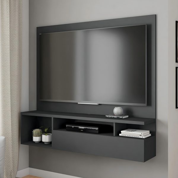 Panel Para Tv De Hasta 55 Pulgadas Brasil 1 Puerta Negro