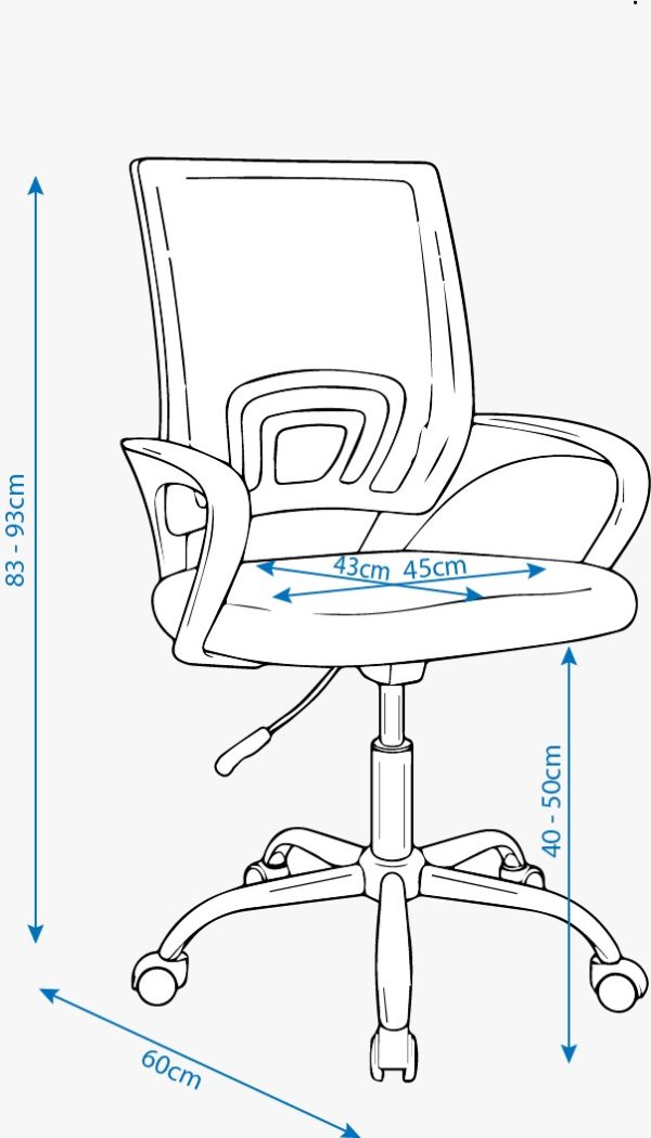 Dlf Sillon Escritorio Con Rueda- Base Cromada Con Negro Tms8