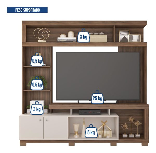 Rack Centro De Entretenimiento Formosa Linea Caemmun 2.10 Mt