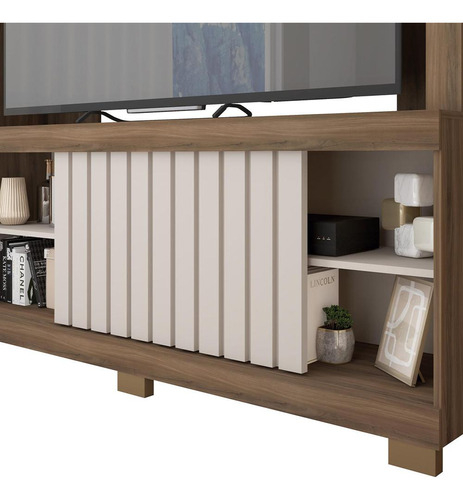 Soporte Para Tv Franco Marrom Camemmun De Hasta 65 Pulgadas