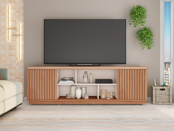 Rack Mesa Para Tv Symmetry 180 X 57 X 38- Freijo Off White