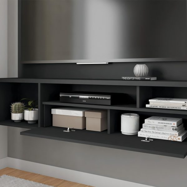 Panel Para Tv De Hasta 55 Pulgadas Brasil 1 Puerta Negro