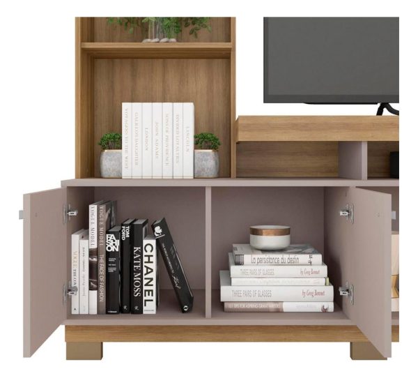 Estantería Para Tv Formosa Cor Lamina Mel/cacao Lamina Miel/cacao