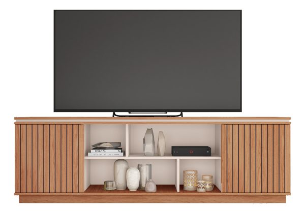 Rack Mesa Para Tv Symmetry 180 X 57 X 38- Freijo Off White