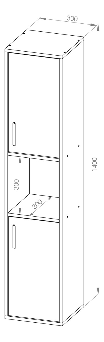 Mueble De Baño Tolva Alacena Colgante Organizador 2 Puertas Delos Color Roble Kendal Natural