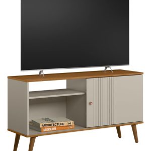 D_602886-MLA99509491714_112025-F.jpg Estante Para Tv Rubi Linea Brasil De 50 Pulgadas, Color Natural/blanco Roto