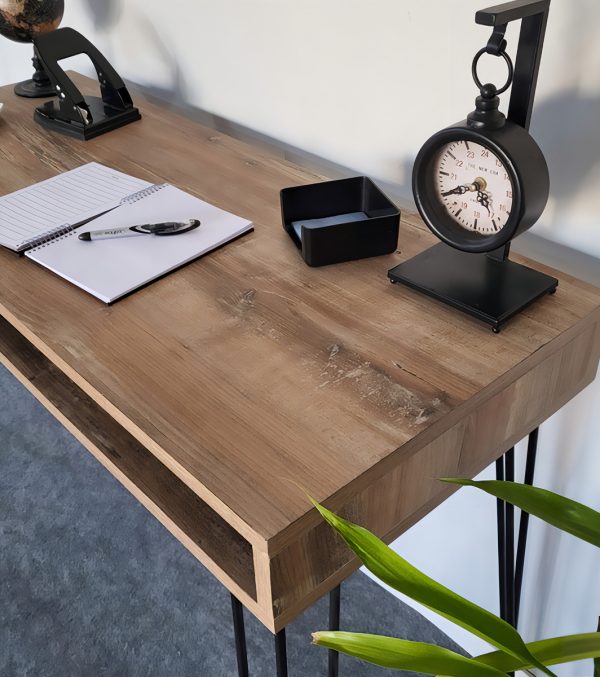 D_604969-MLU78713015769_082024-F.jpg Escritorio Industrial Oficina Hogar Habitacion Juvenil Melamina Rustico 110 Cm Con Cajones Patas Metal Negro Atakama Moderno Resistente Lie110 Dielfe