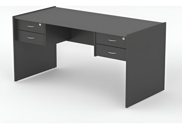 Escritorio Oficina 4 Cajones 150cm 18mm Espesor Premium 912 Negro