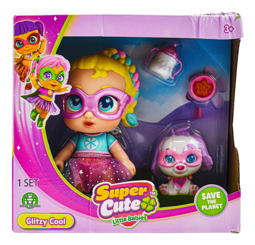 Super Cutes Regi Glitzy Cool Mascota 12cm Famosa Cd