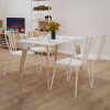 Mesa Rectangular Dielfe Oslo Para Comedor O Cocina Blanco Roble Natural