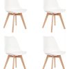 D_640416-MLA99951222321_112025-F.jpg Set De 4 Sillas Eames Tulip White Marrón Claro Blanco