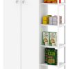 Despensero De Dos 2 Puertas Mueble Alacenero Organizador Con Estantería Integrada Izquierda O Derecha 4 Estantes Internos Ajustables De Cocina Melamina 150cm Color Blanco Multifunción D060e Dielfe