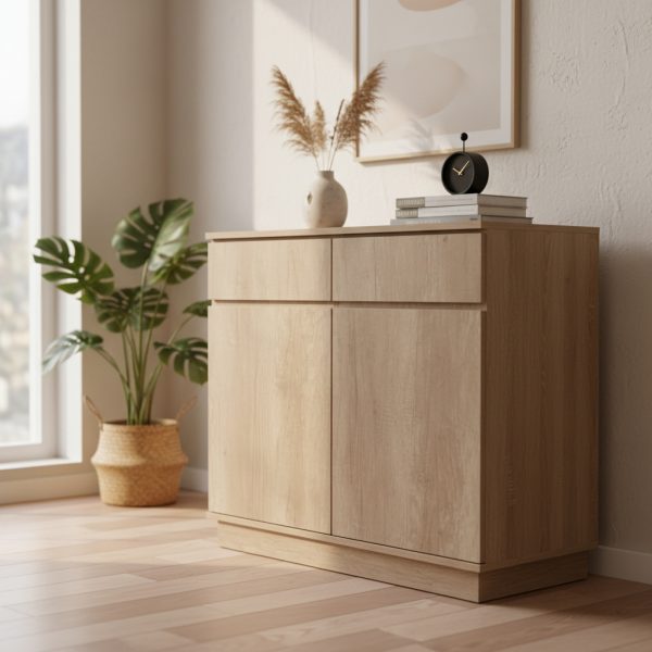 Bahiut Rack Vajillero 2 Puertas, 2 Cajones- 80 X 88 X 38-