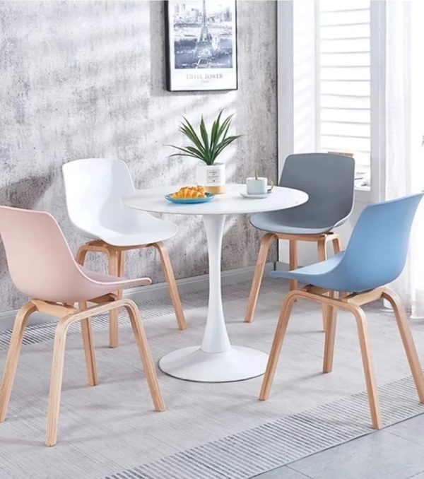 Juego De 4 Sillas Cocina Comedor Italy Pata Metálica Blanco