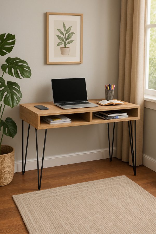 D_665408-MLA99725103564_122025-F.jpg Escritorio Industrial Oficina Hogar Habitacion Juvenil Melamina Rustico 110 Cm Con Cajones Patas Metal Negro Atakama Moderno Resistente Lie110 Dielfe