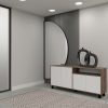 Vajillero Doors 4 Puertas 1,70 Mt Bahiut Color Nebraska Gris Blanco