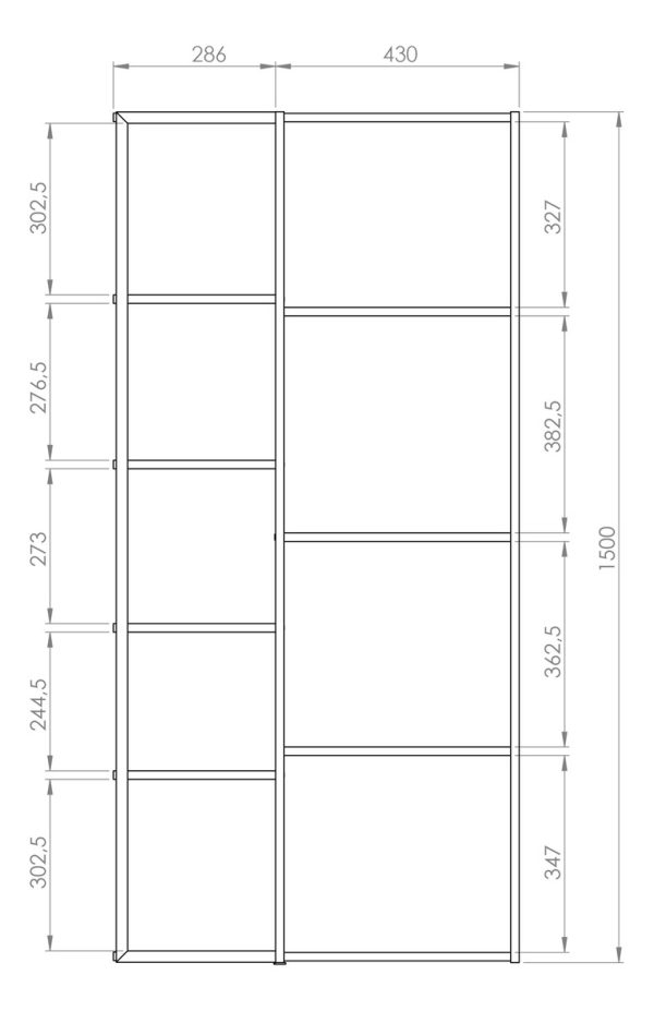 Despensero De Una 1 Puerta Mueble Alacenero Organizador Con Estantería Integrada Izquierda O Derecha + 4 Estantes Internos Ajustables De Cocina Melamina 150cm Color Blanco Multifunción Dielfe D050e