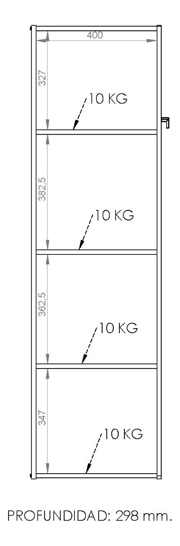 Despensero Cocina Alacena Organizador De Guardado 1 Puerta 4 Estantes Blanco Melamina Resistente Compacto Multiuso Despensa Hogar Comedor Moderna Fácil Limpieza D050 Dielfe
