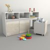 Mueble Juguetero Guardado Organizador Juguetes Baul C Ruedas Color Nevado/everest