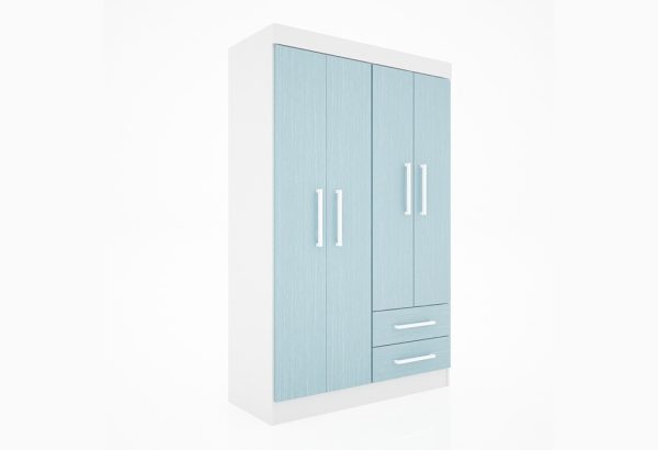 Ropero Placard 4 Puertas P- Abrir. 2 Cajones Externos Dj104