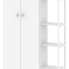 Despensero De Dos 2 Puertas Mueble Alacenero Organizador Con Estantería Integrada Izquierda O Derecha Con 4 Estantes Ajustables De Cocina Melamina 180cm Color Blanco Multifunción D062e Dielfe