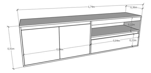D_743504-MLA107581932987_022026-F.jpg Rack Bahiut Para Tv 2 Puertas, 1 Cajon. Cod. 4028 Tables