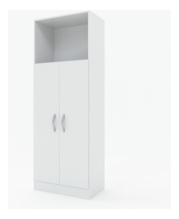 Mueble Despensero Organizador Multiuso 2 Puertas Estantes Color Blanco
