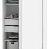 D_746392-MLU77743183778_072024-F.jpg Placard Ropero Puertas Corredizas 135 X 195cm 4 Estantes 2 Cajones Guarda Ropa Perchero Color Blanco Melamina Plo135 Dielfe
