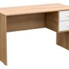 Escritorio Classic Mueble Pc 2 Cajones Oficina Mesa Estudio Nebraska Natural