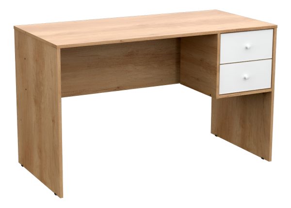 Escritorio Classic Mueble Pc 2 Cajones Oficina Mesa Estudio Nebraska Natural