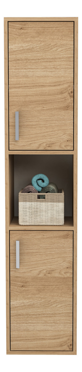 Mueble De Baño Tolva Alacena Colgante Organizador 2 Puertas Delos Color Roble Kendal Natural