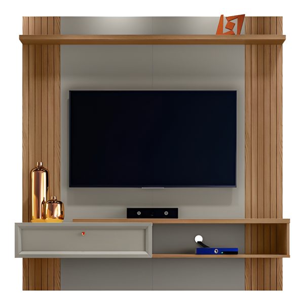 D_783004-MLA96210135192_102025-F.jpg Panel De Tv Pitanga Linea Brasil De Hasta 60 Pulgadas, Color Almendra/titanio Muebles Para Tv Almendra/titanio