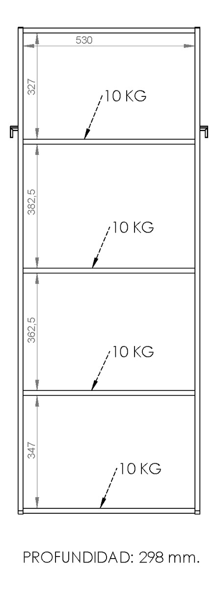 Despensero De Dos 2 Puertas Mueble Alacenero Organizador Con Estantería Integrada Izquierda O Derecha 4 Estantes Internos Ajustables De Cocina Melamina 150cm Color Blanco Multifunción D060e Dielfe