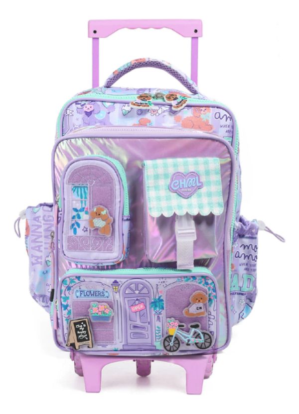 Mochila Carro My House Chimola 17 PuLG Poodle Crew Purple Personajes