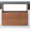 Rack Mesa Tv Led Ricchezze Mundial 180 Cm Hyckory Blanco Color Pietra / Cognac