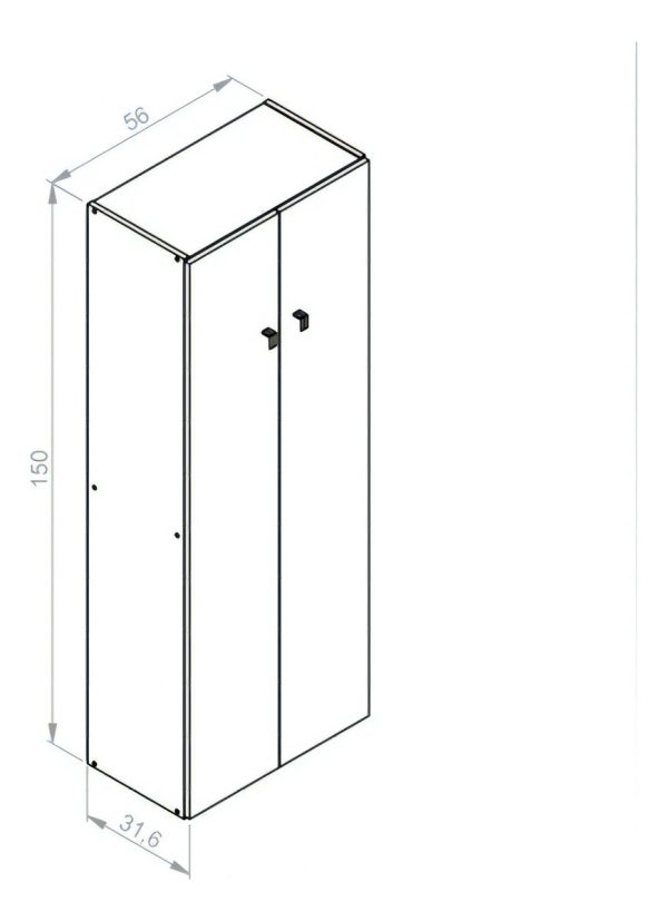 Despensero Cocina Dos Puertas Alacena Organizador 2 Estantes Regulables Blanco Melamina Resistente Multiuso Guardado Hogar Comedor Moderna Fácil Limpieza Kit Antivuelco D060 Dielfe